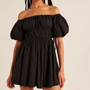 A&F Elegant Black Off-Shoulder Dress